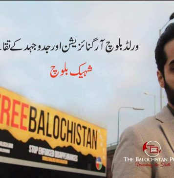 ورلڈ بلوچ آرگنائزیشن اور جدوجہد کے تقاضے۔ ___ شہیک بلوچ