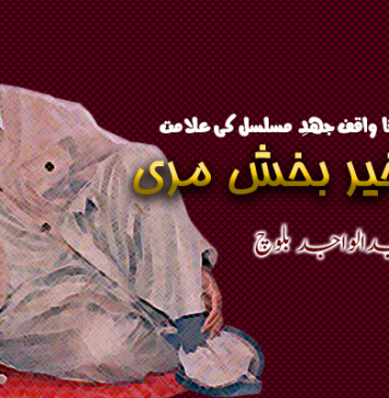 غرور سے نا واقف جہدِ مسلسل کی علامت – عبدالواجد بلوچ