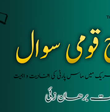 قومی آزادی کی تحریک میں ماس پارٹی کی افادیت و اہمیت – سنگت برھان زئی