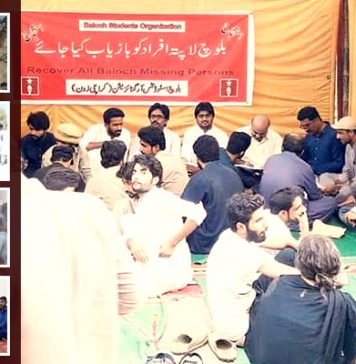 لاپتہ افراد کی بازیابی و اہلخانہ سے اظہار یکجہتی کیلئے بی ایس او کا مختلف علاقوں میں مظاہرہ