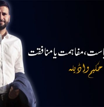 مزاحمت، سیاست، مفاہمت یا منافقت-حکیم واڈیلہ