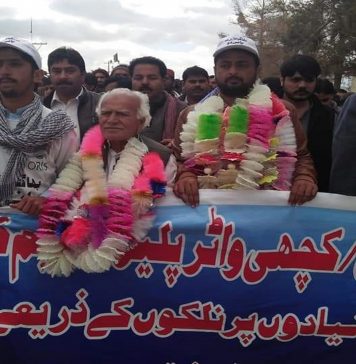 بھاگ میں پینے کے پانی کی عدم فراہمی کیخلاف لانگ مارچ کوئٹہ پہنچ گئی
