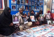 کوئٹہ :لاپتہ افراد کی بازیابی کیلئے بھوک ہڑتالی کیمپ کو 3515 دن مکمل