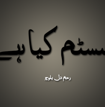 سسٹم کیا ہے – رحم دل بلوچ