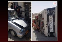 نوشکی: ٹریفک حادثے میں 13 افراد زخمی