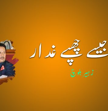 ثناء جیسے چھپے غدار – زہیر بلوچ