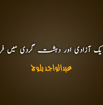 تحاریک آزادی اور دہشت گردی میں فرق – عبدالواجد بلوچ
