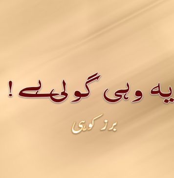 یہ وہی گولی ہے! – برزکوہی