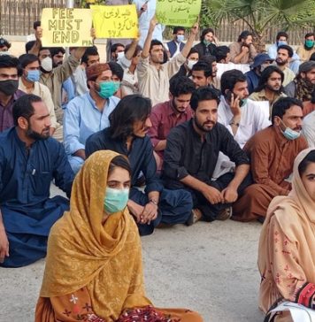 آن لائن کلاسوں کے خلاف بلوچ طلباء کا مختلف شہروں میں مظاہرے
