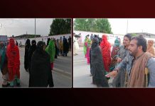 تربت: فورسز کا ڈرائیوروں کو روک کر جبری مزدوری لینے کیخلاف احتجاج