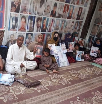 کوئٹہ پریس کلب کے سامنے لاپتہ افراد کیلئے احتجاج