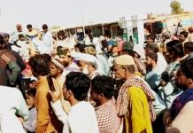 جھاؤ میں چوری اور ڈکیتی کے واقعات کیخلاف احتجاج