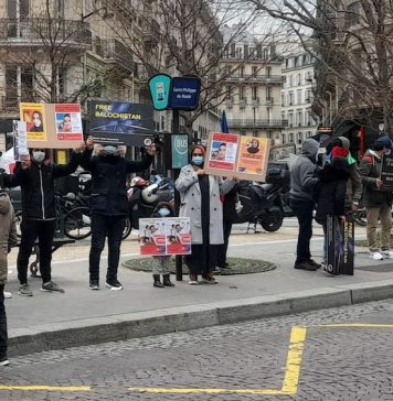 کریمہ بلوچ مبینہ قتل: فرانس میں مظاہرہ