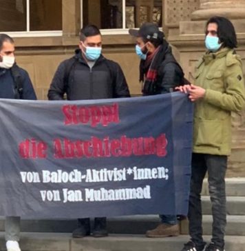 جرمنی: بلوچ سیاسی کارکن کے ملک بدری کیخلاف مظاہرہ