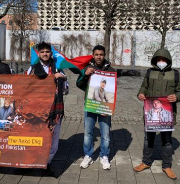 جرمنی : بی این ایم کا شہداء مرگاپ کی مناسب سے مظاہرہ