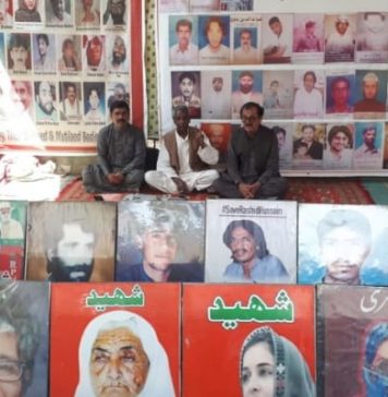 کوئٹہ::جبری گمشدگیوں کے خلاف وائس فار بلوچ مسنگ پرسنز کا احتجاجی کیمپ جاری