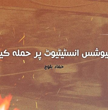 کنفیوشس انسٹیٹیوٹ پر حملہ کیوں؟ ۔ حماد بلوچ