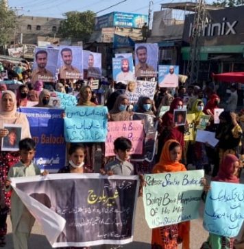 شبیر بلوچ کی جبری گمشدگی کو چھ سال مکمل، حب میں احتجاج