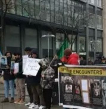 جرمنی: جعلی مقابلوں میں بلوچوں کے قتل کیخلاف بی این ایم کا احتجاج