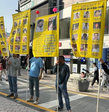 بلوچستان میں انسانی حقوق کی پائمالیوں کیخلاف بی این ایم کا جنوبی کوریا میں احتجاج