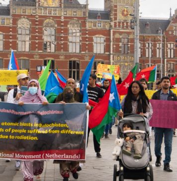 پاکستان نے بلوچستان کو جوہری ہتھیاروں کا تجربہ گاہ بنا رکھا ہے، بی این ایم کا نیدر لینڈز میں احتجاج