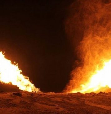 کشمور: گیس پائپ لائن دھماکے سے تباہ