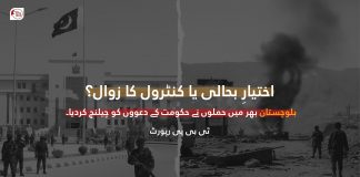 اختیارِ بحالی یا کنٹرول کا زوال؟ – بلوچستان بھر میں حملوں نے حکومت کے دعوؤں کو چیلنج کردیا۔ ٹی بی پی رپورٹ