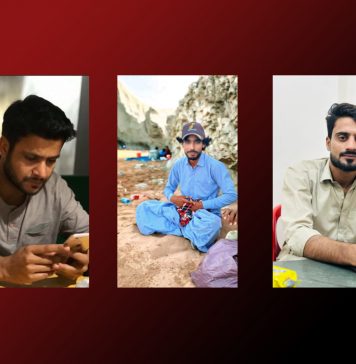 خضدار، کوئٹہ، پسنی، کراچی: خاتون سمیت تین بلوچ نوجوان جبری لاپتہ