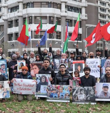 انسانی حقوق کا عالمی دن: بی این ایم کا ڈچ پارلیمنٹ کے سامنے احتجاج