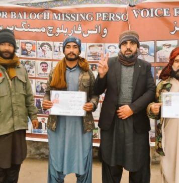 کوئٹہ کے شدید سردی اور برف باری کے باوجود بھی جبری گنشدگیوں کیخلاف احتجاج جاری رہا