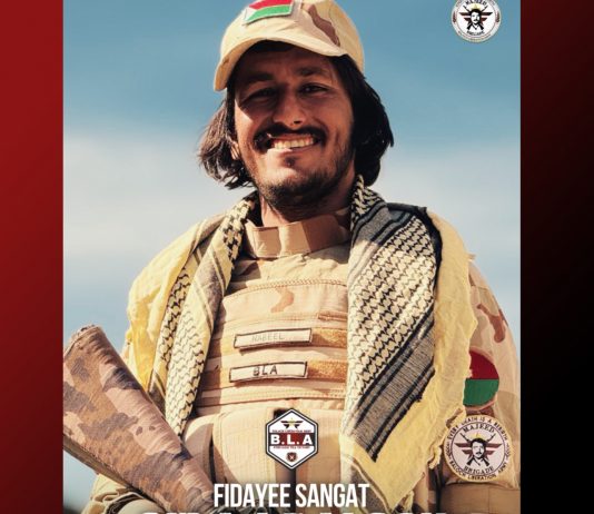 بی ایل اے نے تمپ، پل آباد میں آرمی کیمپ پر خودکش حملہ آور کی تصویر جاری کر دی