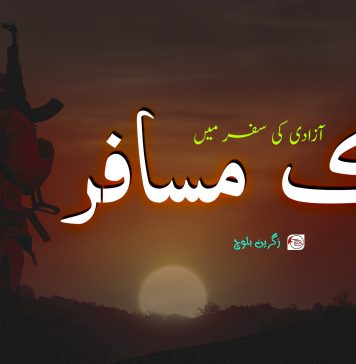 آزادی کی سفر میں ایک مسافر
- زگرین بلوچ