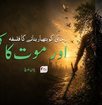 زندگی کو ہتھیار بنانے کا فلسفہ اور موت کا کلچر – یلان بلوچ