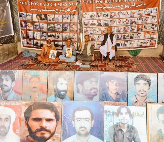 کوئٹہ: جبری گمشدگیوں کے خلاف وی بی ایم پی کا احتجاجی کیمپ 6217ویں روز بھی جاری، دو لاپتہ بیٹوں کے کیسز جمع