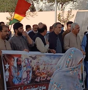 سوراب فضائی بمباری اور شہریوں کی ہلاکت کے خلاف بلوچستان بھر میں بی این پی کا احتجاج