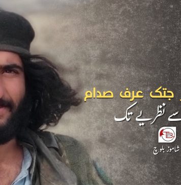 شہید ناصر جتک عرف صدام، الفاظ سے نظریے تک – شاموز بلوچ