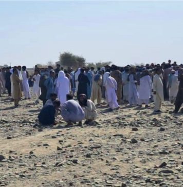 تربت: پاکستانی ڈرون حملے میں جاں بحق چار نوجوانوں کی نمازِ جنازہ ادا
