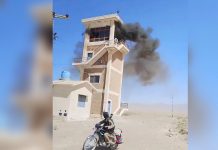 کوئٹہ، غزا بند ایئرپورٹ پر کنٹرول، عمارت و سامان نذرآتش