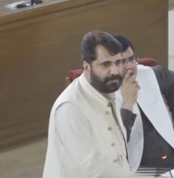 ایئرپورٹ پر روکے جانے پر زابد ریکی کا اسمبلی میں احتجاج، پاکستانی پاسپورٹ فلور پر پھینک دیا